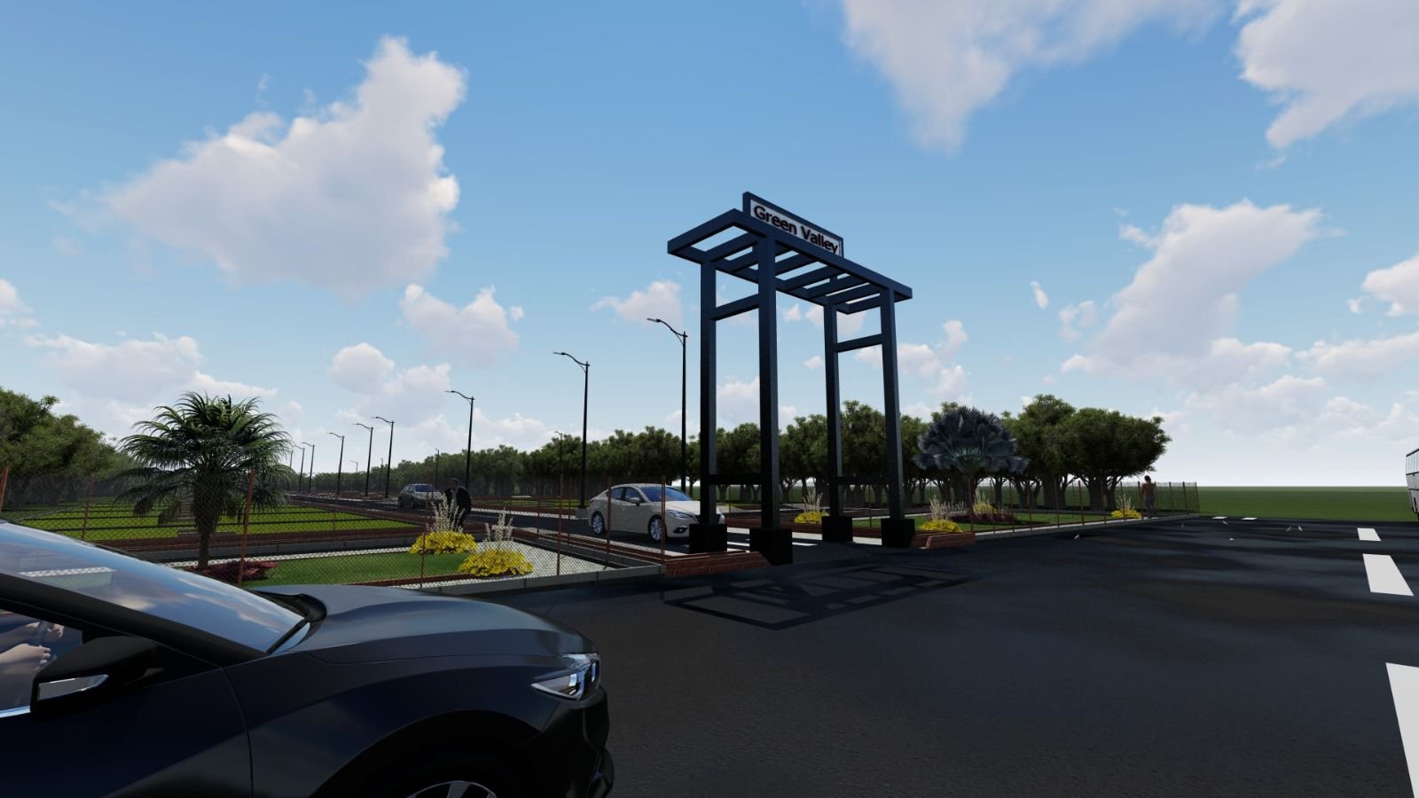 Contemporary Pergola Gate Green Valley